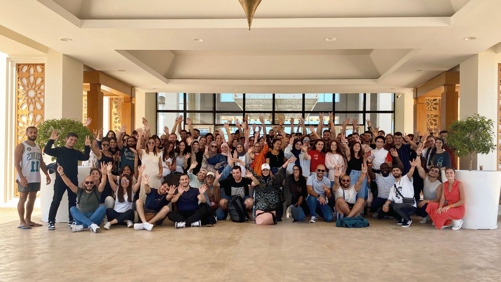 The Novelis team together at an offsite in Morocco